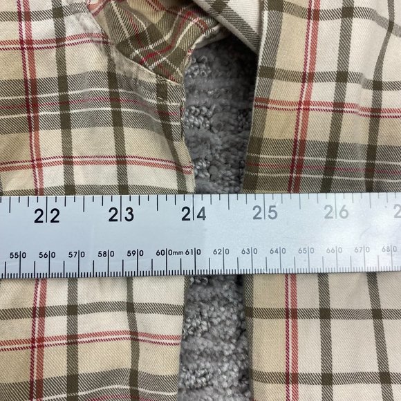 Boston Traders Shirt Men Extra Large XL Brown Red Plaid Button Up Casual Flannel - Picture 9 of 10